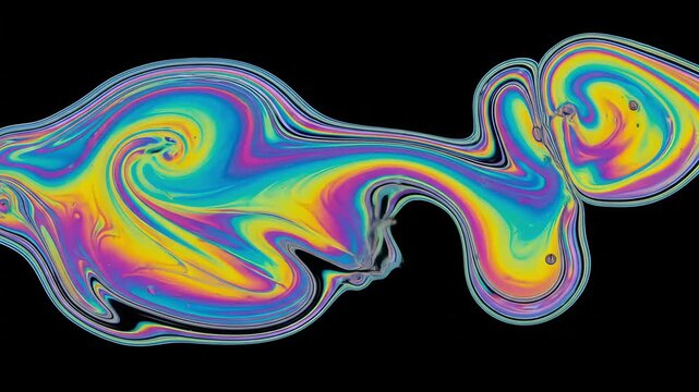 Iridescent Colors Abstract Background Oil Slick Swirls Pattern Design
