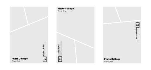 Comic Inspired Photo Panel Layout in a Vertical 2:3 Ratio