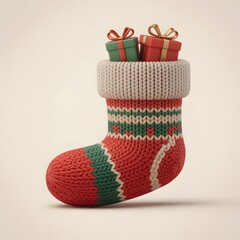 Weihnachtssocke mit Geschenken