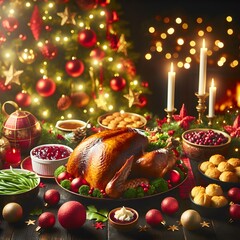 Festliches Weihnachtsessen