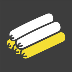 Bundle of Sausages Glyph Vector Icon