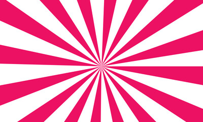 Red and White Sunburst Pattern with Triangular Rays on White Background