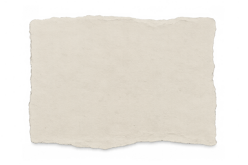 Torn paper texture blank message space with ripped edges on a transparent background for design element