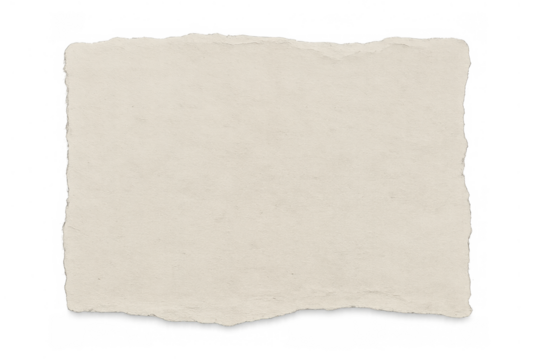 Torn paper texture blank message space with ripped edges on a transparent background for design element - Powered by Adobe