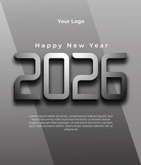 Modern 2026 new year infographic design template for business presentation with vector elements, icons, and layout concept