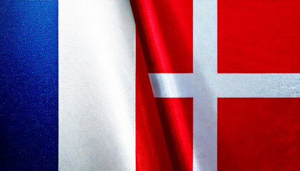 フランスの国旗とデンマークの国旗(France Flag & Denmark flag.)
