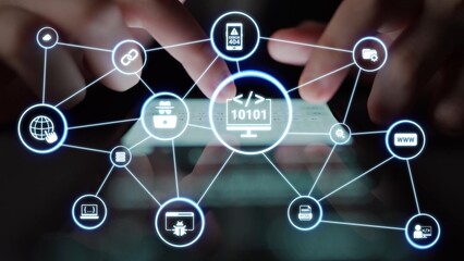 Software development with coding overlays, programming languages, developer tools, mobile app creation, and advanced programming for digital product development and software solutions. Funnel