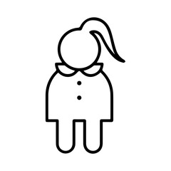Simple girl outline icon