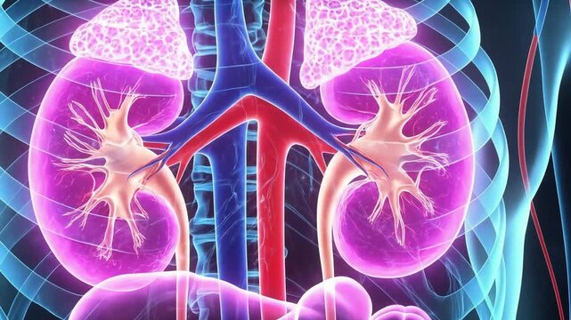 Kidney Anatomy Illustration Medical Healthcare Renal System Biology Structure