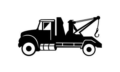 Naklejka premium tow truck silhouette logo vec...