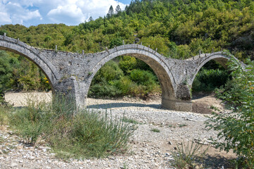 Medieval Plakidas (Kalogeriko) Bridge, Zagori, Epirus, Greece