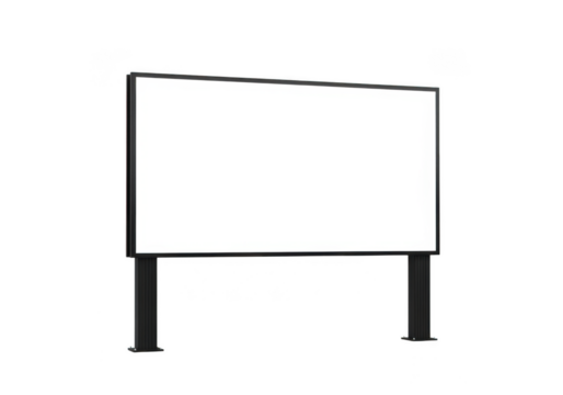 Blank billboard isolated on transparent background - Powered by Adobe