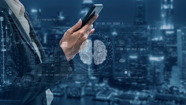 AI brain network powered by machine learning processes vast data through intelligent connections, enabling smart decisions, analysis, and autonomous systems. Marrow