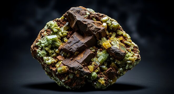 Uraninite Mineral Specimen - A Close-Up of Radioactive Geology.