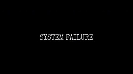 System Failure text animation with distortion and glitch effect on dark background. 4k quality video. - Powered by Adobe