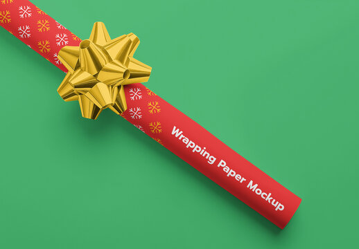 Christmas Wrapping Paper Mockup