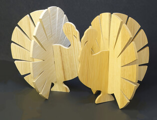 Turkey Cutouts - Table Decoration for Thanksgiving