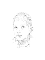 Szkic twarzy. Spojrzenie. 