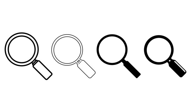 虫眼鏡のベクターイラスト　ルーペのアイコン