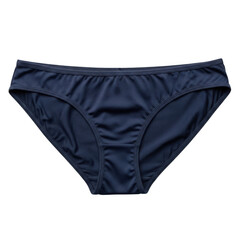 Dark blue cotton brief underwear for women isolated on transparent background