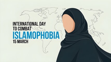 international day to combat islamophobia vector design
