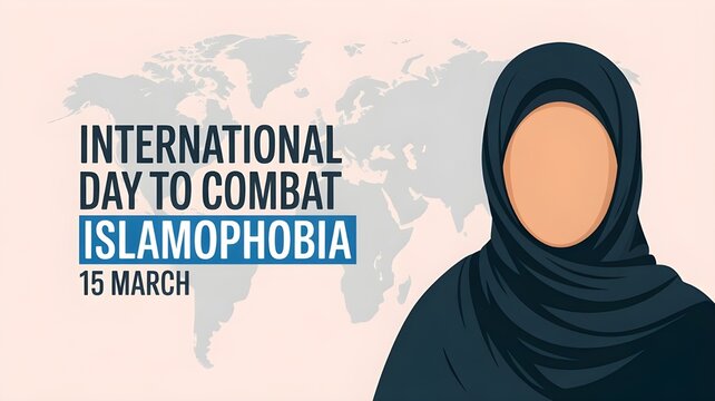 international day to combat islamophobia vector design
