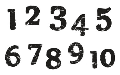 Hand-Drawn Crayon Numbers – Cute Childlike Chalk Pencil Number Set,Kids Scribble Number Set – Wax Crayon Chalk Doodle Style