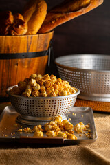 Caramel Popcorn Close-up.
Close-up photo of caramel-coated popcorn.
