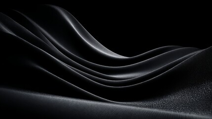 Dark, flowing, abstract folds of draped fabric