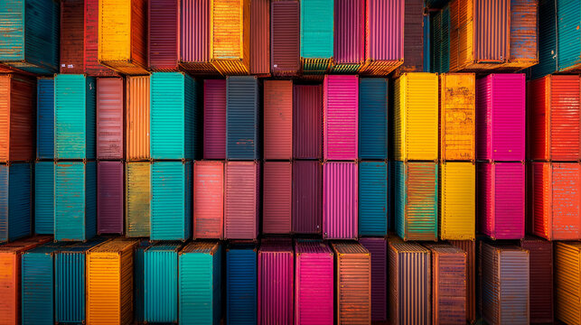 container yard aerial view