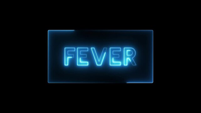 Faver -neon text animation. Neon text animation on black background. Neon frame word animation.