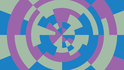 Abstract geometric design featuring concentric arcs in cool and calm color palette