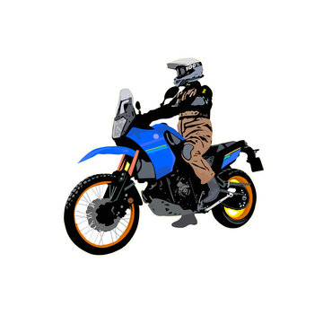 motocross rider isolated on transparant background for use any design
