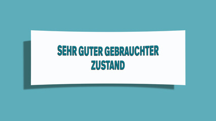Sehr guter gebrauchter Zustand (Very good used condition) - A card isolated on light green background.