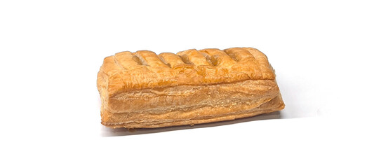 Apple pie on a white isolated background. toning