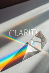 Colorful Prism Casting Rainbows on Surface