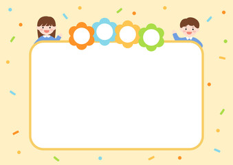 Vector illustration of cute children.