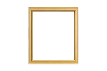 Obraz premium Vertical gold picture frame with rustic texture on transparent background, adding artistic border for display