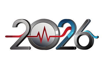 2026 happy new year vector typography design