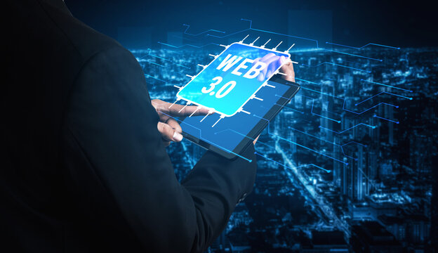 The hardware and processing technology behind Web 3.0. A concept of the computer chip and circuit board infrastructure that powers the new internet. Motif - Powered by Adobe