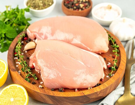raw fillet chicken breast
