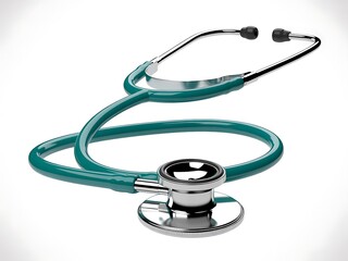 Medical stethoscope isolated on white background for healthcare diagnostic and cardiology consultation for doctors and nurses in hospitals and clinics