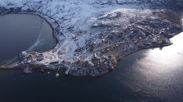  A climpse into winter life in Kapisillit - One of the few villages near Greenland's capital, Nuuk. Surrounded by pristine snow and fjords. Quiet charm and frozen beauty of the arctic.
