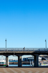 Obraz premium The scenery of Yokohama in midwinter is clean and beautiful, but it feels somewhat lonely.