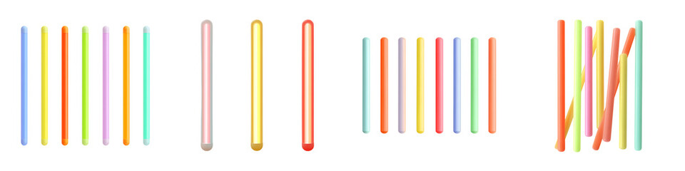 Colorful Sticks: Abstract Arrangement of Vertical Lines