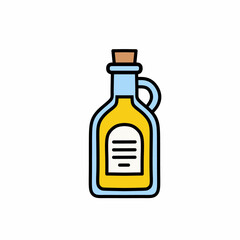 Olive Oil Bottle Icon Vector Illustration for Cooking and Food