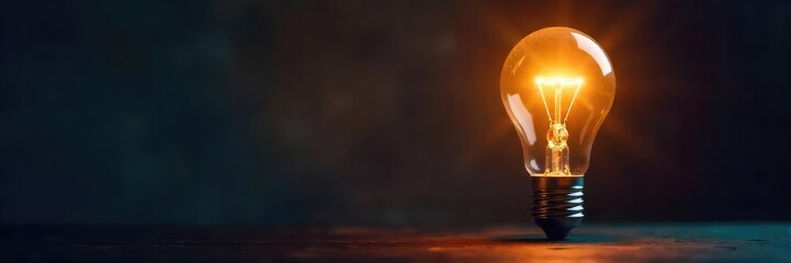 Bright Lightbulb Illuminating Darkness Inspiration, Innovation, and New Ideas