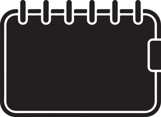 Black and white vector illustration of a wallet isolated on white background