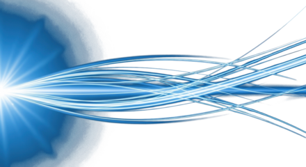 airflow wind wave with soft blue motion lines on black background  clean PNG