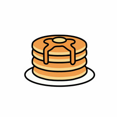 Delicious Stack of Pancakes with Syrup Illustration Breakfast Food